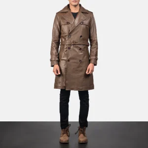 Men's Leather Long Coat