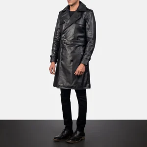 Men's Leather Long Coat