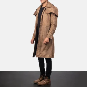 Men's Leather Long Coat