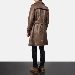 Men's Leather Long Coat